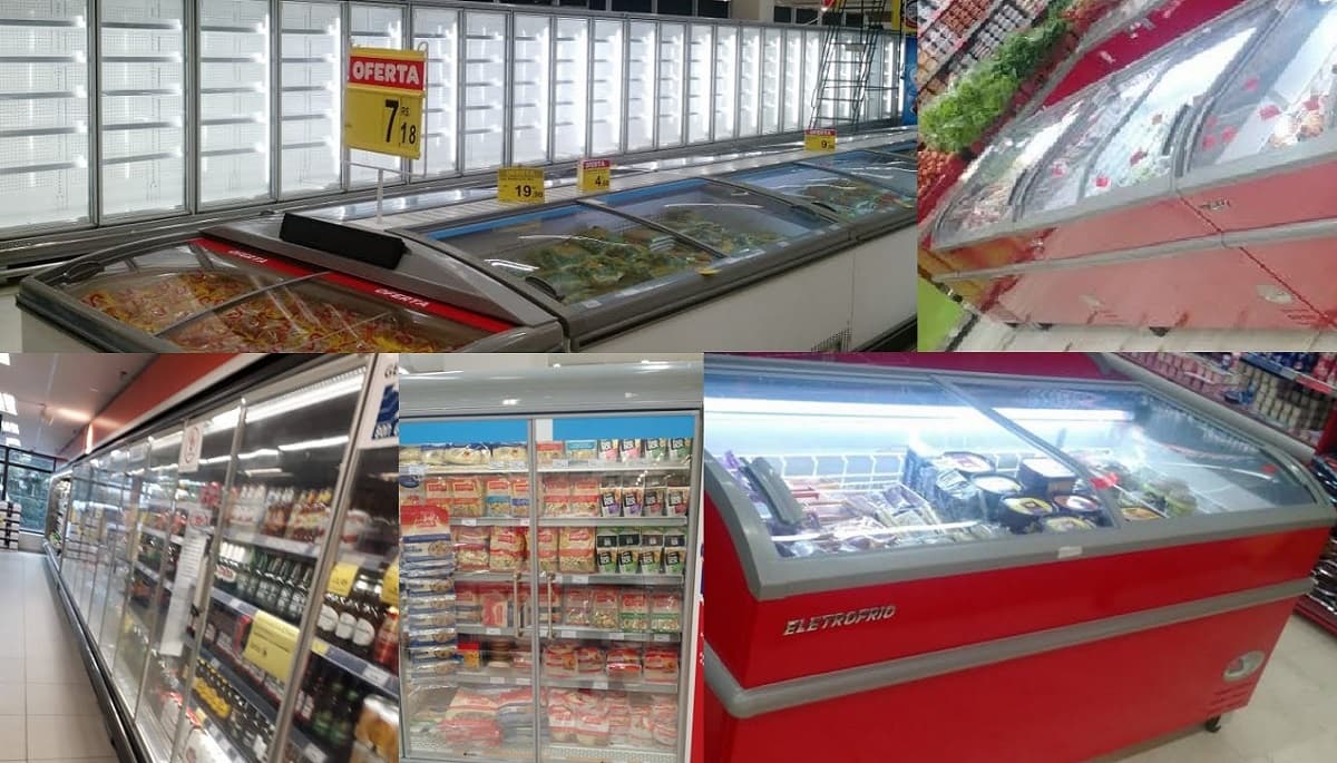 Instalação de ilhas de congelados e resfriados